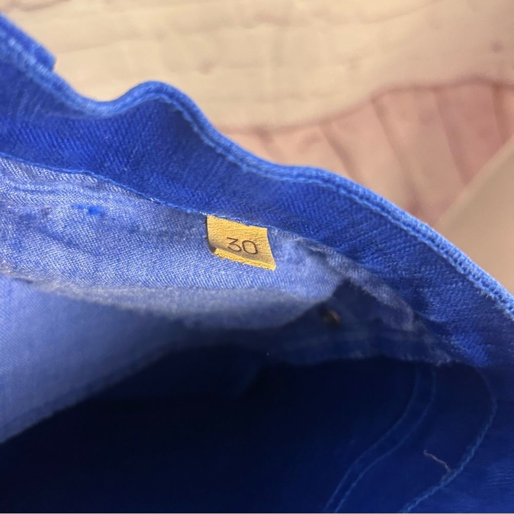 Rebecca Minkoff royal blue slim denim bleeker size 30 waist preppy designer - Picture 9 of 12
